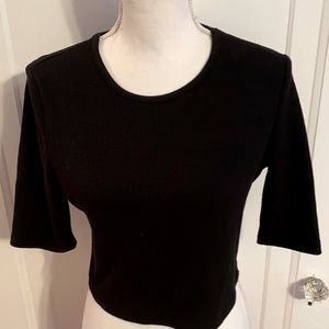 *5 for $20* Shein 1/2 sleeve black crew neck top size Large